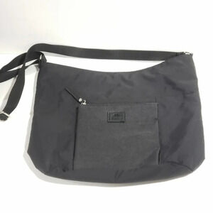 Roots Black Nylon  Crossbody Bag.